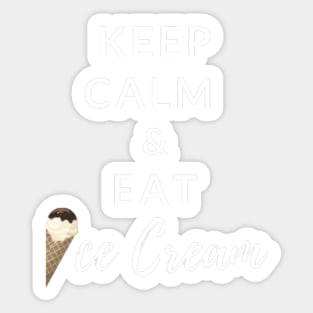 Keep Calm And Eat Ice Cream (Light Blue) Sticker